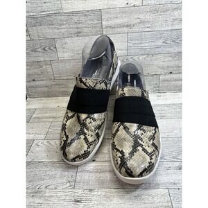 Clarks Collection Womens Kayleigh River Loafers Shoes Black Leather Snake 9M‎
